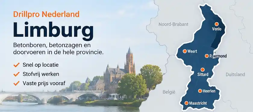 Betonboren en betonzagen in Limburg